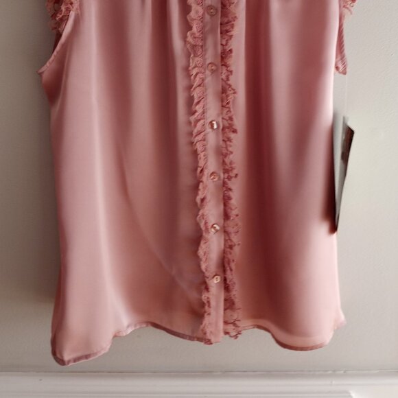 'LAPIS' Dusky Pink Cap Sleeve Lace Blouse Size XL NWT - Picture 15 of 15